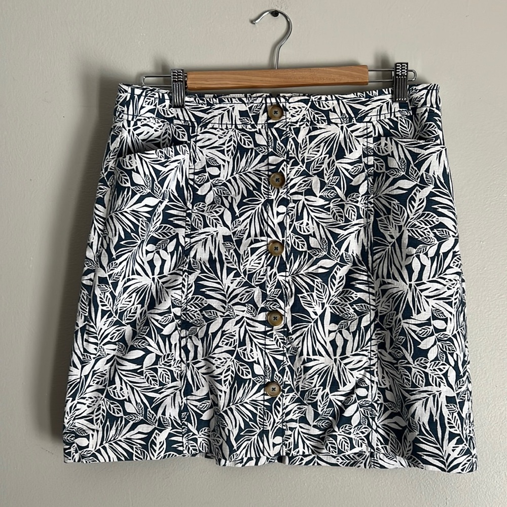 Loft Floral Cotton Skirt Women size 12